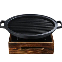 portable mini cast iron bbg grill barbecue grills table top barbecue stove teppanyaki grills for Hotel restaurant family Sin