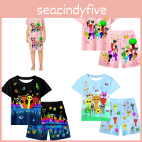 Sprunki Summer Cotton Pajama Two Piece Set For Kids Over 8 Years Old