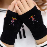 Teenagers Short Fingerless Gloves Mitten Arm Warmer Men's Warm Cuff Gloves For anime High School DxD Gloves