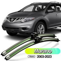 For Nissan Murano Z50 Z51 Z52 2003-2023 2pcs Front Windshield Wiper Blades Windscreen Window Accessories 2005 2006 2007 2009