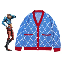 Adventure Guido Mista Cosplay Costume Cardigan Sweater Guido Mista Jacket Coat Halloween Set For Adu