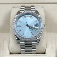 Ice Blue Luxury Clean 3255 Movement Watch Automatic Watch Stainless Steel Fashion Week Calendar Mechanical Waterproof Watch