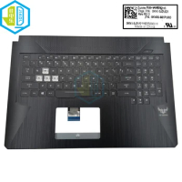 US Laptop Backlit Keyboard Topcase Palmrest For ASUS TUF Gaming FX705 FX705D FX705DT Crystal Keycaps 90NR00Z1-R32UI0 661PUI00