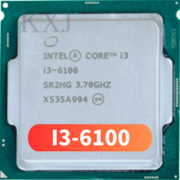 Used Intel Core i3 6100 i3-6100 3.7GHz 3M Cache Dual-Core 51W CPU Processor SR2HG LGA 1151