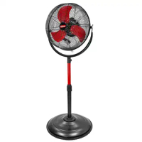 HT 16 Inch High Velocity Internal Oscillation Stand Fan Red &amp; Black bladeless neck fan venty fan portable desk fan