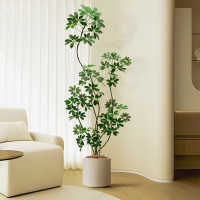 免運 真綠植鴨腳木室內客廳高級感大型仿生植物落地式盆栽擺件假花樹328L 快速出貨