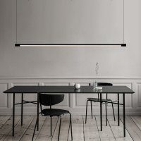【優選百貨】北歐設計師簡約現代吊燈餐廳飯廳吧臺LED長條一字型極簡吧臺吊燈