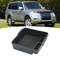 Hộp lưu trữ nội thất cho Mitsubishi Pajero V73/V97 (2007–2019), màu đen, chất liệu ABS
