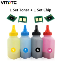 1Set Color Toner powder+Cartridge Chip Compatible for HP CP1025 CP1025nw MFP M175 M275 Laser Printer CE310A CE311A CE312A CE313A