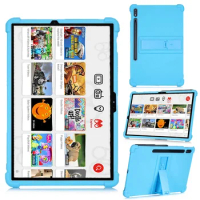 Case For Samsung Galaxy Tab S8 S7 Plus S7 FE Shockproof Silicon Kids Tablets cover For SM-X800 X806 X700 T970 T730 T870 Fundas