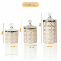 Toples Plastik Akrilik Berlian Putih / Toples Camilan Kedap Udara Motif Silver / Toples Estetik Berl