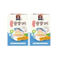 【QUAKER 桂格】鮭魚鮮蔬無添加寶寶粥150gx4包x2盒(黑羽土雞滴雞精添加)