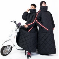 免運 新款電動摩托車擋風被冬季保暖加絨加厚擋風罩防風衣護膝防寒衣
