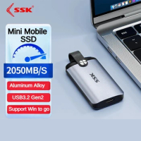 SSK 1TB Portable External M.2 Mobile SSD Up To 2050MB/s Extreme Transmission Speed USB 3.2 Gen2 Solid State Drive for MacBook