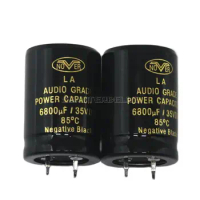 1 Pair Nover 6800uF 35V Audio Grade Power Capacitor Home Amplifier Preamplifier Electrolytic Capacitor