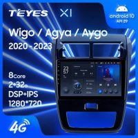 TEYES X1 For Toyota Wigo Agya Aygo 2020 - 2023 Car Radio Multimedia Video Player Navigation GPS Android 10 No 2din 2 din dvd