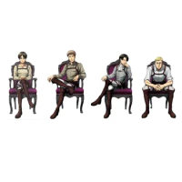 Attack on Titan Anime Levi Mikasa Ackerman Eren Yeager Armin Acrylic Stand Erwin Action Figure Seat PVC Stand Model
