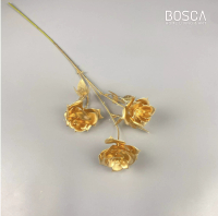Bosca Living New Year Artificial Flower Gold / Hiasan Daun Gold Imlek / Daun Bunga CNY Gold Mewah - DAUN MAWAR