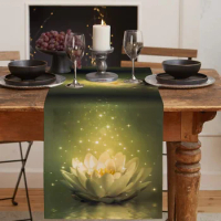 Psychedelic Magic Lotus Pattern Table Flag Home Coffee Table TV Cabinet Decoration Cloth Wedding Table Decoration Table Flag