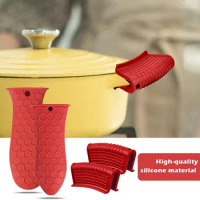4 Piece Set Of Silicone Hot Handle Silicone Pot Handle Cover Insulation Cover Thickened Combination Pot Handle