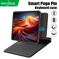 Magic Keyboard Case For iPad Air 6 11 Air 4 Air 5 10.9 Pro 11 2018-2022 Smart Pogo Pin Wireless Keyboard for iPad with pen slot