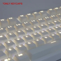 108 Keys White Keycaps ABS OEM Height Suit for 61 87 104 Mechanical Keyboard Transparent Backlight Anne Pro 2 GK61 SK61 PC Game