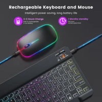 YiOBYiOR Bluetooth keyboard and mouse set English and Russian optional 10-inch mini, tablet iPad Pro 12 9 Air 4 S6 lite