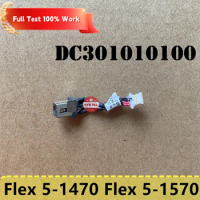 For Lenovo IdeaPad Flex 5-1470 Flex 5-1570 Laptop DC in Power Jack with Cable Notebook DC301010100