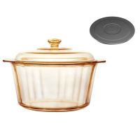 【CorelleBrands 康寧餐具】5L晶鑽透明鍋