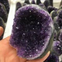 Natural high quality uruguay crystal cluster stand amethyst geode for decoration