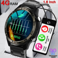 2024 New Mens Smart Watch 454*454 HD Bluetooth Call Sport Music 4GB Memory Man Sport Blood Pressure Smartwatch For Android ios