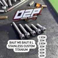 baut m5,baut 8 L stainless custom titanium handmade