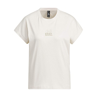 Adidas Lounge Silk Tee IM8859 女 短袖 上衣 運動 休閒 寬鬆 純棉 日常 舒適 米白