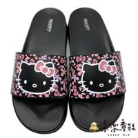 【菲斯質感生活購物】台灣製三麗鷗親子拖鞋-黑色  另有粉色 親子鞋 台灣製親子鞋 Hello kitty鞋