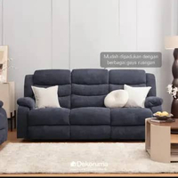Dekoruma DENTA Sofa Recliner Dudukan Kain / Sofa dengan Sandaran Adjustable / Sofa Santai Reclining 