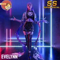 CoCos-SS Game LOL KDA Evelynn Cosplay Costume Game Cos LOLs K/DA Cosplay ALL OUT Evelynn Costume