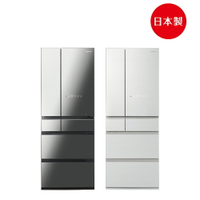 【Panasonic】日本製無邊框玻璃系列550L六門電冰箱(NR-F559HX)(鑽石黑/翡翠白)