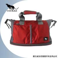 【Cougar】可加大 可掛行李箱 旅行袋/手提袋/側背袋(7037紅色)