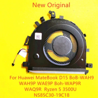 New Original Laptop Cooling Fan For Huawei MateBook D15 BoB-WAH9 WAH9P BoB-WAE9P Boh-WAP9R WAQ9R Ryzen 5 3500U NS85C30-19C18