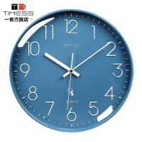 【timess旗艦店】掛鐘 客廳家用鐘表 掛墻時鐘 14英寸直徑35.5厘米(自動對時/電波鐘黑科技/預售15天)