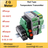 Temperature transmitter PT100 thermal resistance thermocouple 4-20ma temperature transmitter module signal isolator