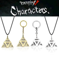 Games Identity V Clue Pieces Keychain for Men Women Silver Bronze Color Triangle Keyring Pendant Cosplay Jewelry Accessories