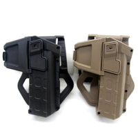 Outdoor Tactical movable holster for Glock 19 polymer waist holster with flashlight accessories