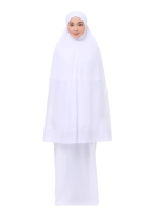 SITI KHADIJAH Siti Khadijah Telekung Signature Sari Mas in White