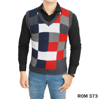 Rompi Rajut Untuk Pria - Kombinasi Warna - ROM 373