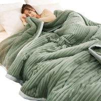 加厚三層毛毯被子羊羔絨雙層法蘭絨床單珊瑚絨冬季保暖小午睡毯子
