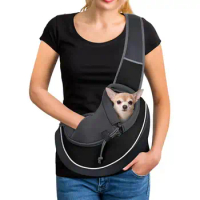 Pet Carrying Bag Sling Carrier Bag Portable Comfortable Breathable Hand Free Shoulder Crossbody Bag