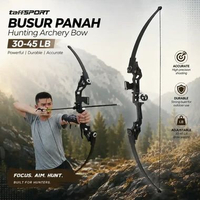 TaffSPORT Busur Panah Hunting Archery Bow 30-45 LB Hitam