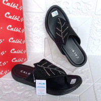 SANDAL CALBI FLATSHOES MOTIF DAUN SANDAL WANITA TERBARU MURAH