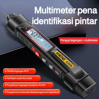 [ Multifungsi Dengan Indikator LED ] Multimeter Digital Pensil Presisi Tinggi - Alat Ukur Voltase da